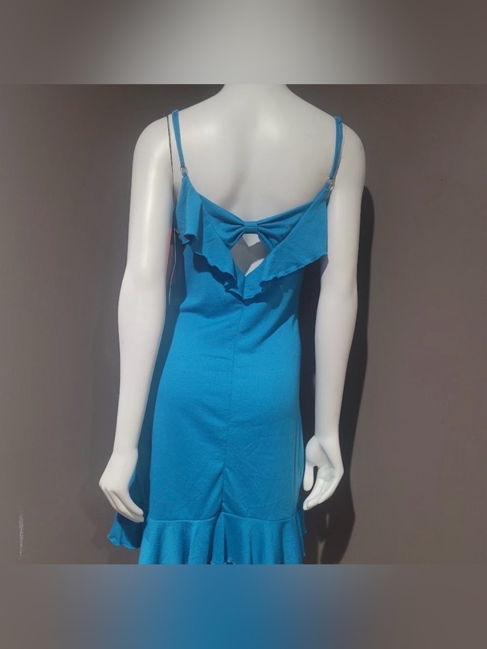 Betsey Johnson Turquoise Blue Ruffle Midi Dress